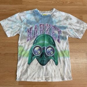 Chinatown Market Secret Club Alien Tie Dye T-Shirt Men's Size Medium